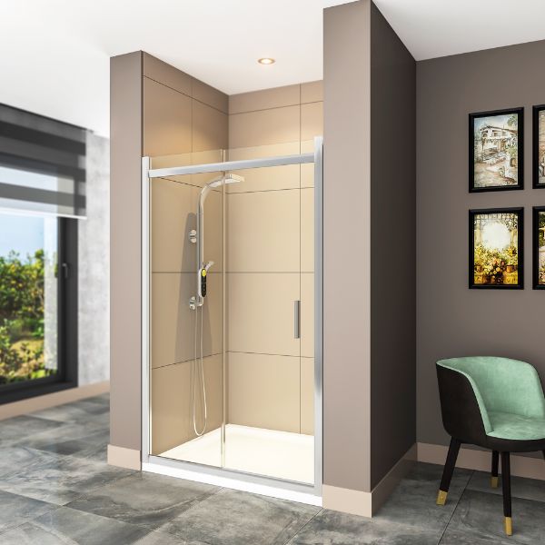 Picture of Shower enclusure agave 110 yp, transparent glass, chrome profile, 80x120x200