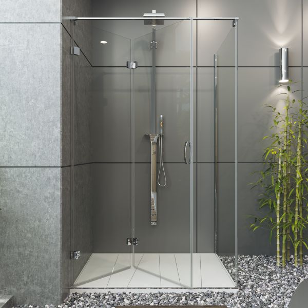 Picture of Shower enclusure ares - 150yp, transparent glass, chrome profile, 90x90x200