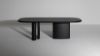 Picture of Table padiglioni 250, bonaldo, dimensions 250x108x76cm, coal oak wood top, mat lead metal base