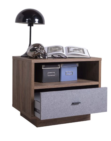 Picture of Nightstand audace, 60x40x51, brera walnut/gray