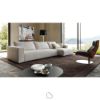 Picture of Corner sofa des00073 zenit, desiree, dimensions 347x157cm, sx, black polypropylene feet, upholstered moleskin 18 natur cat.g