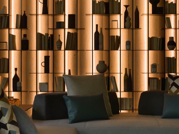 Picture of Boockase nmcl0060 cclight, flou, dimensions 259x80x31cm, intergrated lights with remote control, anadonic bronze