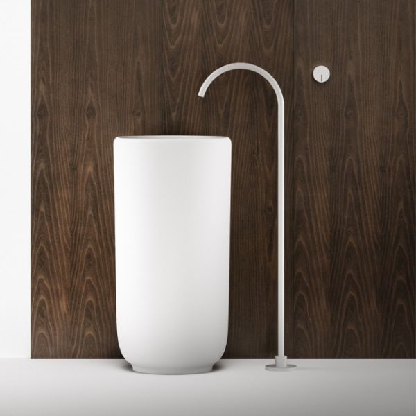 Picture of Washbasin mixer #a51 acquifero, falper, floor standing, brushed inox