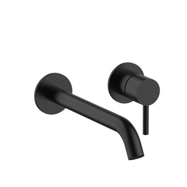 Picture of Single lever basin mixer 5013e811d nostromo,fantini, dummy, wall mounted, extended spout, matt black