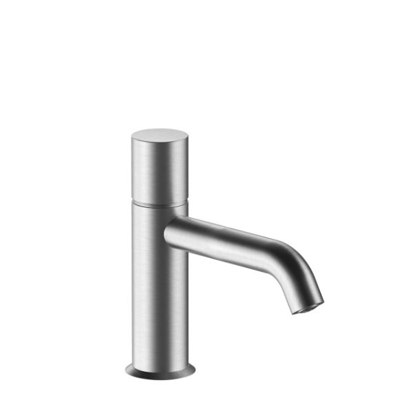 Picture of Single-hole washbasin mixer 5093e904f nostromo, fantini, cylindrical handle, brushed stainless steel