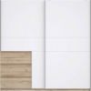 Picture of Wardrobe cets323e9-c321 collet, forte, dimensions 200x200x61cm, white/oak