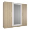 Picture of Wardrobe hlns84-q45f helen, forte, dimensions 227x212x59cm, white/oak