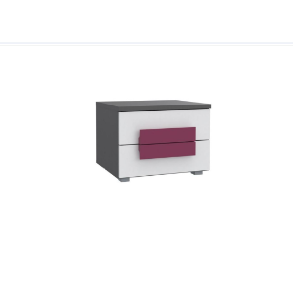 Picture of Nightstand lblk02-p83 libelle, forte, dimensions 50x37x41cm, white/pink