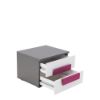 Picture of Nightstand lblk02-p83 libelle, forte, dimensions 50x37x41cm, white/pink