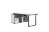 Picture of Office desk kflb141-j53 ambition, forte, dimensions 181x124x74cm, white/grey