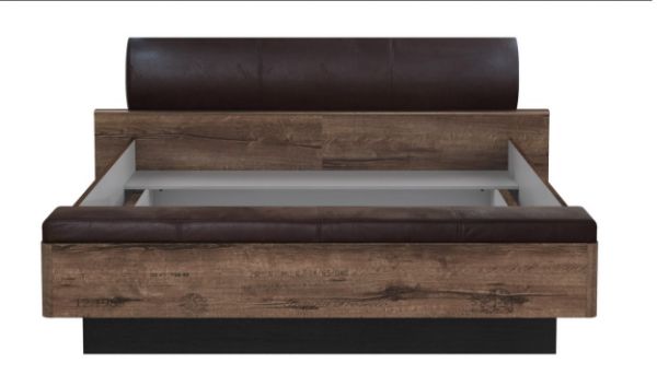 Picture of Bed jckl181-n09t jacky, forte, dimensions 200x180(242x212), black/oak