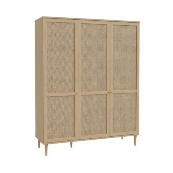 Picture of Wardrobe cqss932-d95d calasetta, forte, dimensions 208.1x164.8x52.1cm, elegancia oak