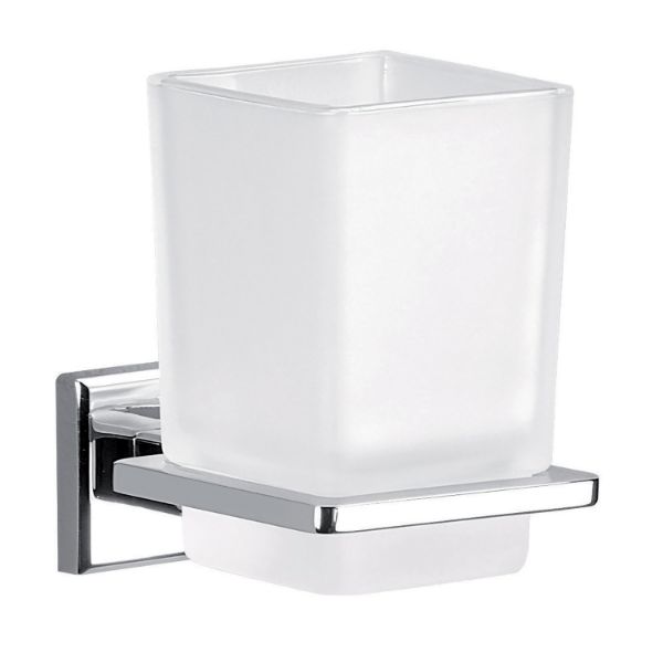 Picture of Glass toothbrush holder 69101300100 colorado, gedy, wall mounted, cromato