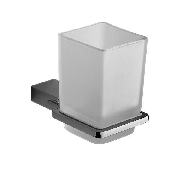 Picture of Glass toothbrush holder 38101300200/381013002022  kansas, gedy, krystal, wall mounted, cromato