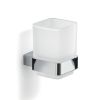 Picture of Glass toothbrush holder 54101300000 lounge, gedy, krystal, wall mounted, cromato
