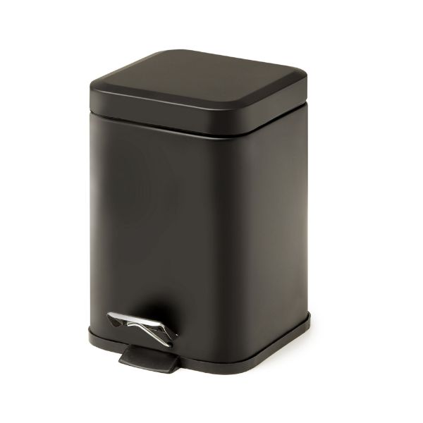 Picture of Waste bin 23091400000 argenta, gedy, square, capacity of 5l, black 