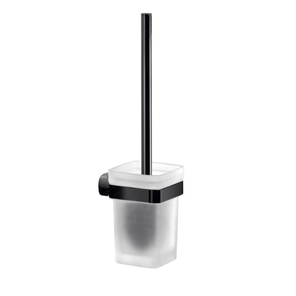 Picture of Toilet brush holder st331400003 stelvio, gedy, crystal, wall mounted, black