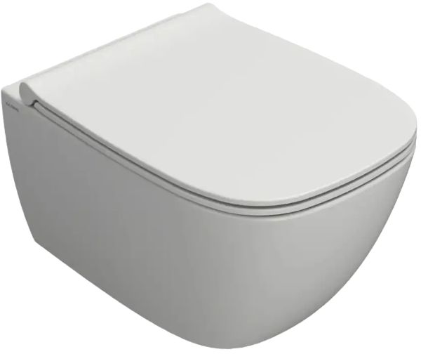 Picture of Wall-hung wc ins03bi genesis, globo, no rim, 55cm, space-saving, fixing kit, glossy white