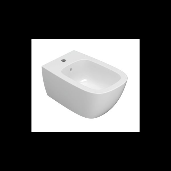 Picture of Wall-hung bidet gns09bi genesis, globo, 55cm, fixing kit, space-saving, glossy white