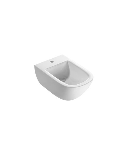 Picture of Wall-hung bidet las09bo stockholm, globo, 58.37cm, round, fixing kit, space-saving, matt white