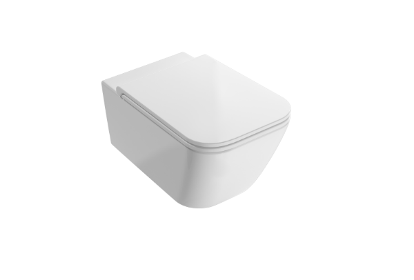 Picture of Wall-hung wc sts06bo stone, globo, no rim, 56cm, fixing kit, space-saving, glossy white