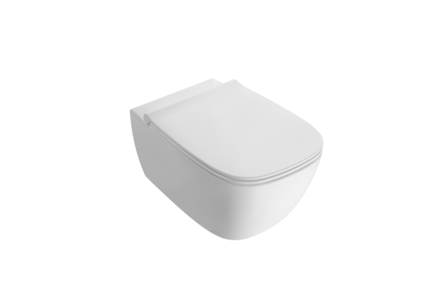 Picture of Wall-hung wc gns02pa genesis, globo, 55cm, no rim, fixing kit, space-saving, perla