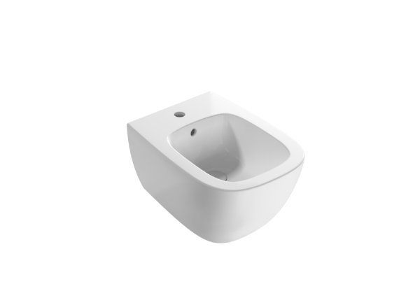 Picture of Wall-hung bidet gns10bi genesis, globo, 50cm, fixing kit, space saving, glossy white