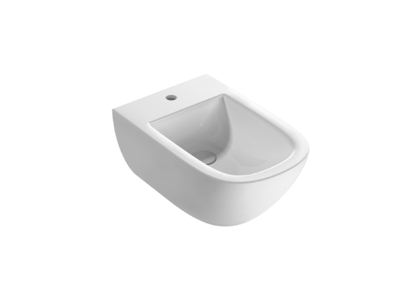 Picture of Wall-hung bidet las09.bi stockholm, globo, 57cm, fixing kit, space saving, glossy white