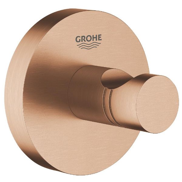 Picture of Bathrobe hook 40364dl1 essentials, grohe, round concealed, brushed warm sunset
