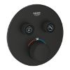 Picture of Thermostat for concealed installation 29507kf0 grt smartcontrol, grohe, round, 2 valves, phantom black