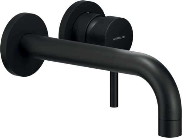 Picture of Wall-mounted single lever basin mixer lv00199/1bm live,  nobili, 200mm, velvet black
