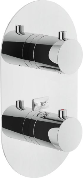 Picture of Thermostatic control mixer we00102/tcr velis, nobili, wall mounted, 38° c safety cut-out, chrome