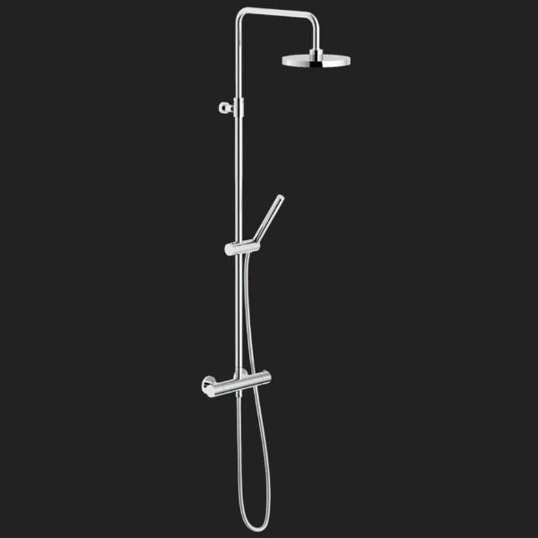Picture of Thermostatic shower column lv00030/50cr live, nobili, round shower head and hand shower, 200mm, chrome