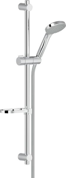 Picture of Wall rail shower ad140/60cr, nobili, adjustable and removable  shelf, 150cm hose, chrome