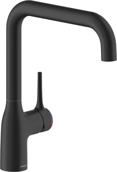 Picture of Single lever sink mixer cu128123bm mania, nobili, with swivel spout, mora opaco