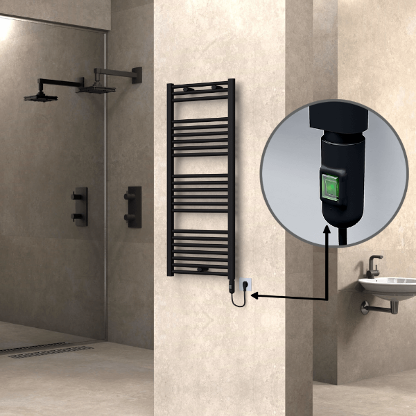 Picture of Electrical warmer 1hai05001200db3me1060 haiti, radiva, 500x1200, flat,600w, matt black