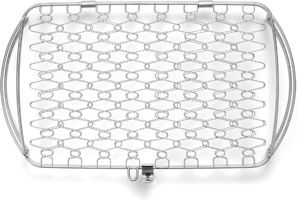 Picture of Weber fish & vegetable holder/basket large, stainless steel, silver, 46×28 cm