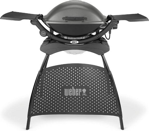 Picture of Electric grill weber q2400, dark grey, me karrocë dhe tavolina anësore, 55 × 67.3 × 43.2 cm
