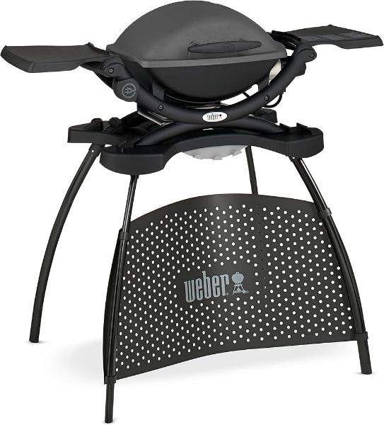 Picture of Electric grill weber q1400 with stand, dark grey, 43 × 32 cm