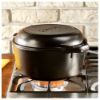 Picture of Lodge 5 quart cast dutch oven, iron, red, 4.7 liters