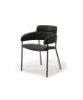 Picture of Chair pu605 a-8109 sophia, with arms, metalic structure, synthetic leather upholstery, black