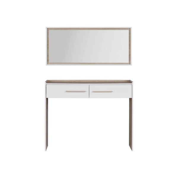 Picture of Console unit nrzd03-c894 nerkozza, forte, dimensions 170x26x13cm, white/sonoma oak