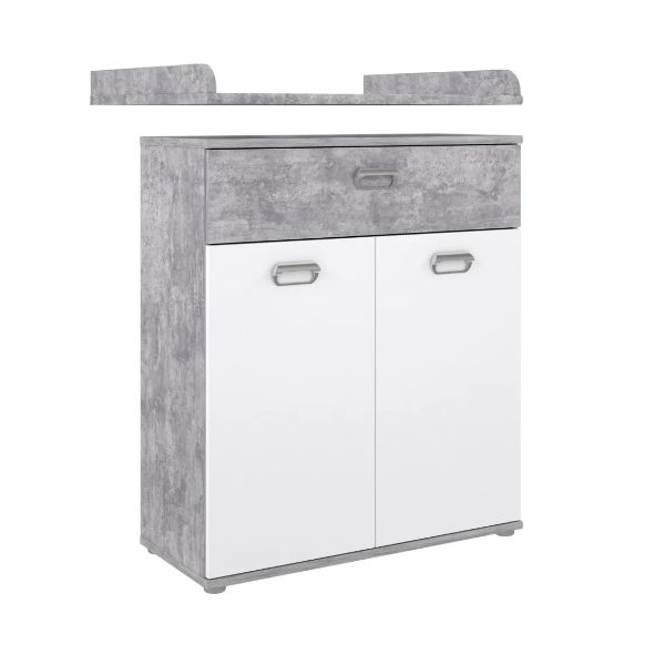 Picture of Chest drawer emlset01-c251 emily, forte, dimensions 99x80x66cm, white/grey
