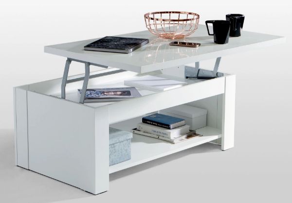 Picture of Coffee table durt511-c04 denny, forte, dimensions 100x44.4x65, white