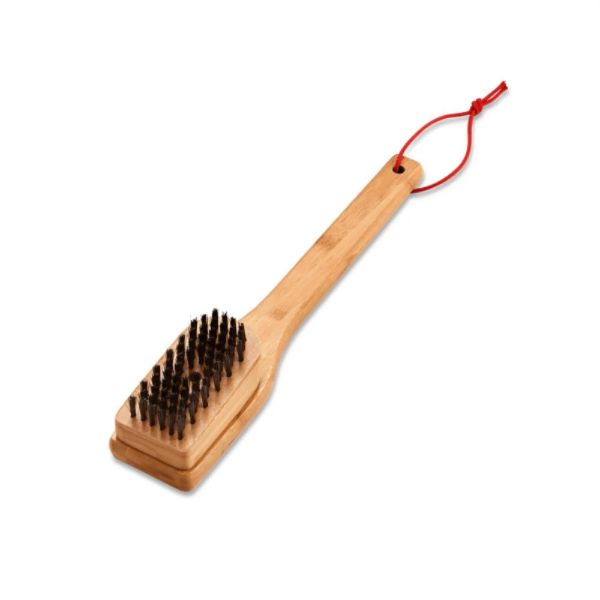 Picture of Weber 12 grill brush, wood/metal, beige, 2.37×11.74×2.12 in