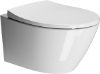 Picture of Wall-hung wc 981611 modo, gsi, rimeless swirlflush, with concealed rapid-fixture system fisr2 for wc and bidet, lucido bianco