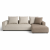 Picture of Corner sofa glow in, desiree, dimensions 320x165cm, corner in right, two tone, atlas 03 natur cat.c & aura 04 sabbia cat.g upholstery