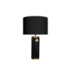 Picture of Table lamp, square black marble+steel+brass fabric shade, size: φ38*h65cm