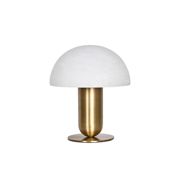 Picture of Table lamp, mushroom, steel alabaster+aluminium finish, ab(s-013), φ26*h30cm, socket:e27*1