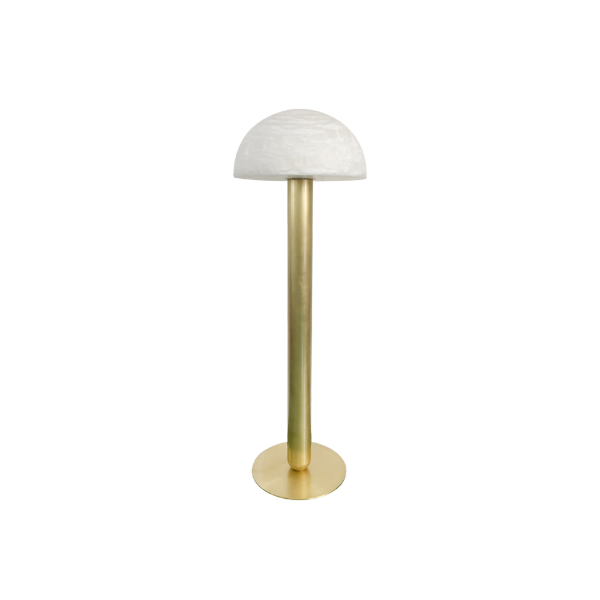 Picture of Floor lamp, mashroom, alabaster+steel finish, ab(s-013), d.50*h139cm, socket:e27*1